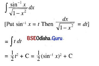CHSE Odisha Class 12 Math Solutions Chapter 9 Integration Ex 9(b) Q.5(1)