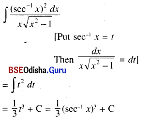 CHSE Odisha Class 12 Math Solutions Chapter 9 Integration Ex 9(b) Q.5(3)