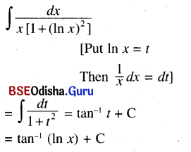 CHSE Odisha Class 12 Math Solutions Chapter 9 Integration Ex 9(b) Q.5(4)
