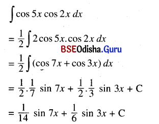 CHSE Odisha Class 12 Math Solutions Chapter 9 Integration Ex 9(c) Q.1(2)