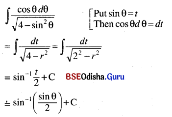 CHSE Odisha Class 12 Math Solutions Chapter 9 Integration Ex 9(d) Q.1(4)