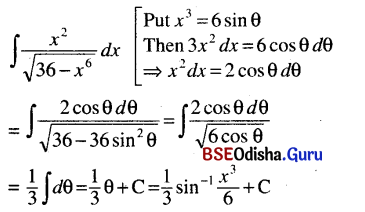 CHSE Odisha Class 12 Math Solutions Chapter 9 Integration Ex 9(d) Q.1(5)