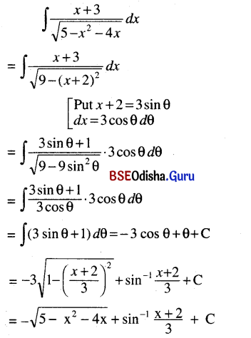 CHSE Odisha Class 12 Math Solutions Chapter 9 Integration Ex 9(d) Q.1(8)