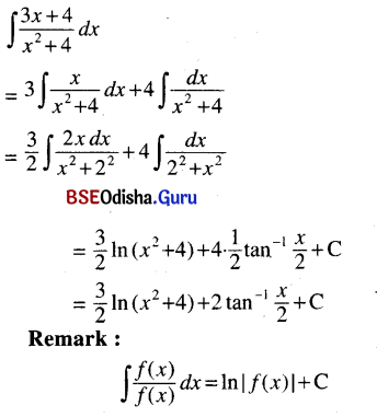 CHSE Odisha Class 12 Math Solutions Chapter 9 Integration Ex 9(d) Q.2(6)