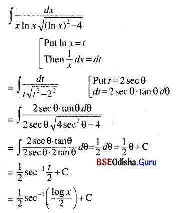 CHSE Odisha Class 12 Math Solutions Chapter 9 Integration Ex 9(d) Q.3(3)