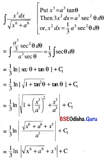 CHSE Odisha Class 12 Math Solutions Chapter 9 Integration Ex 9(d) Q.4(5)