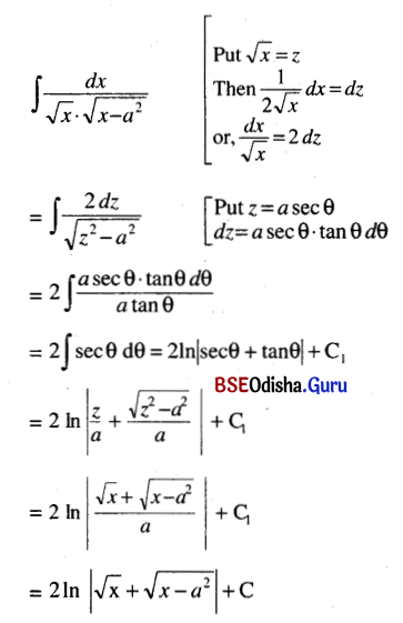 CHSE Odisha Class 12 Math Solutions Chapter 9 Integration Ex 9(d) Q.5(5)