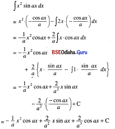 CHSE Odisha Class 12 Math Solutions Chapter 9 Integration Ex 9(e) Q.2(3)