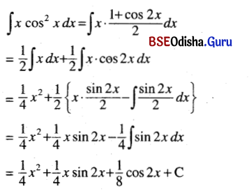 CHSE Odisha Class 12 Math Solutions Chapter 9 Integration Ex 9(e) Q.2(4)