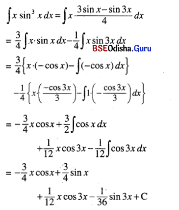 CHSE Odisha Class 12 Math Solutions Chapter 9 Integration Ex 9(e) Q.2(5)