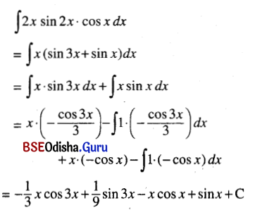 CHSE Odisha Class 12 Math Solutions Chapter 9 Integration Ex 9(e) Q.2(6)