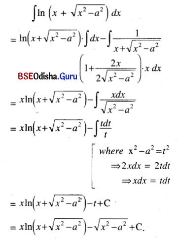 CHSE Odisha Class 12 Math Solutions Chapter 9 Integration Ex 9(e) Q.3(8)