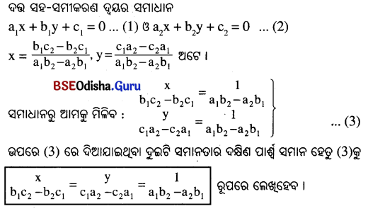 BSE Odisha 10th Class Maths Notes Algebra Chapter 1 ସରଳ ସହସମୀକରଣ - 6