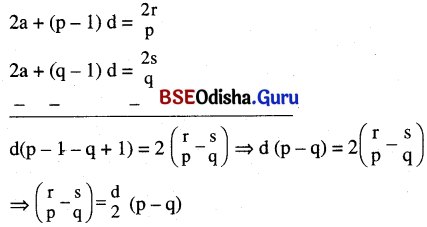 BSE Odisha 10th Class Maths Solutions Algebra Chapter 3 ସମାନ୍ତର ପ୍ରଗତି Ex 3(a) -8