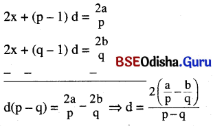 BSE Odisha 10th Class Maths Solutions Algebra Chapter 3 ସମାନ୍ତର ପ୍ରଗତି Ex 3(a) -9