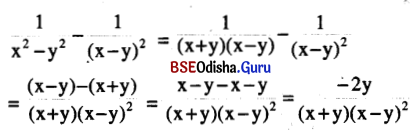 BSE Odisha 9th Class Maths Solutions Algebra Chapter 3 ବୀଜଗାଣିତିକ ପରିପ୍ରକାଶ ଓ ଅଭେଦ Ex 3(e) 3