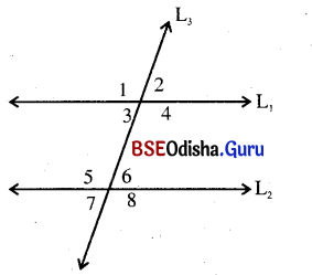 BSE Odisha 9th Class Maths Solutions Geometry Chapter 1 ରେଖା ଓ କୋଣ Ex 1(c) 1
