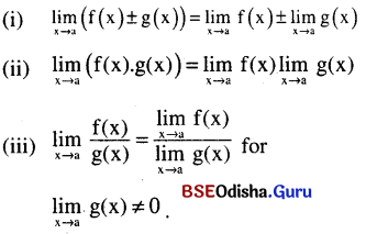 CHSE Odisha Class 11 Math Notes Chapter 14 Limit and Differentiation