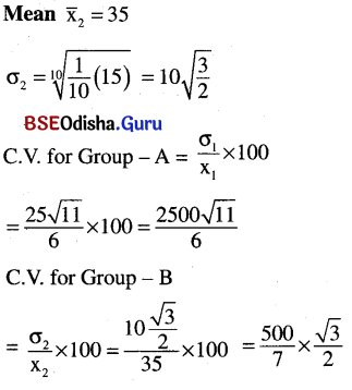 CHSE Odisha Class 11 Math Notes Chapter 15 Statistics 1