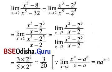 CHSE Odisha Class 11 Math Solutions Chapter 14 Limit and Differentiation Ex 14(b) 7