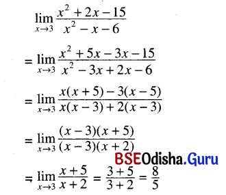 CHSE Odisha Class 11 Math Solutions Chapter 14 Limit and Differentiation Ex 14(b) 8