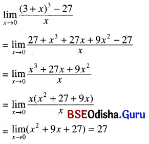 CHSE Odisha Class 11 Math Solutions Chapter 14 Limit and Differentiation Ex 14(b) 9