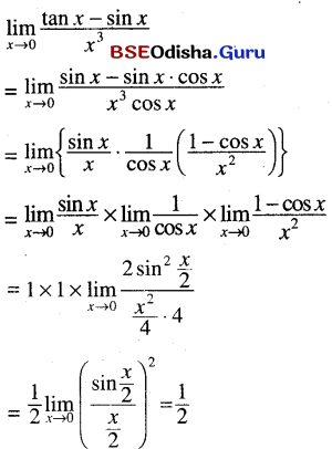 CHSE Odisha Class 11 Math Solutions Chapter 14 Limit and Differentiation Ex 14(c) 10