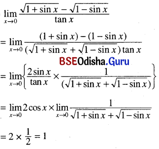 CHSE Odisha Class 11 Math Solutions Chapter 14 Limit and Differentiation Ex 14(c) 15