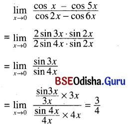CHSE Odisha Class 11 Math Solutions Chapter 14 Limit and Differentiation Ex 14(c) 17