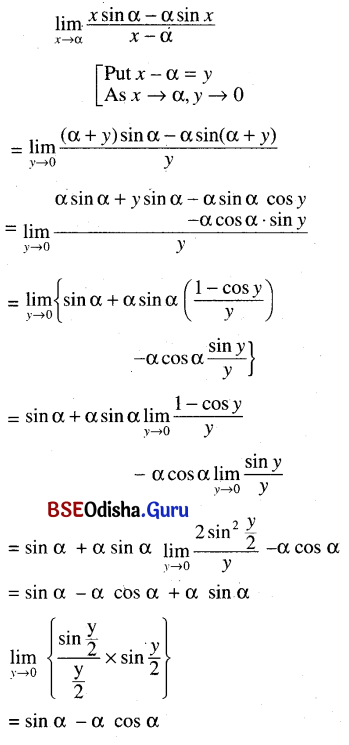 CHSE Odisha Class 11 Math Solutions Chapter 14 Limit and Differentiation Ex 14(c) 19