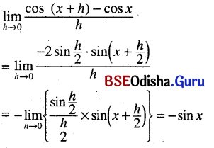 CHSE Odisha Class 11 Math Solutions Chapter 14 Limit and Differentiation Ex 14(c) 22
