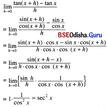 CHSE Odisha Class 11 Math Solutions Chapter 14 Limit and Differentiation Ex 14(c) 23