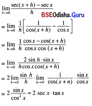 CHSE Odisha Class 11 Math Solutions Chapter 14 Limit and Differentiation Ex 14(c) 25