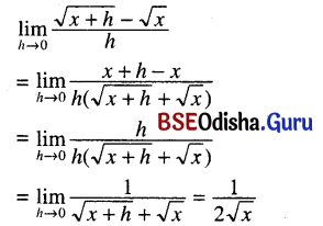 CHSE Odisha Class 11 Math Solutions Chapter 14 Limit and Differentiation Ex 14(c) 27