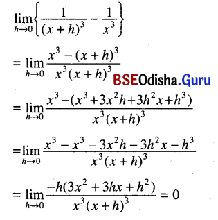 CHSE Odisha Class 11 Math Solutions Chapter 14 Limit and Differentiation Ex 14(c) 32