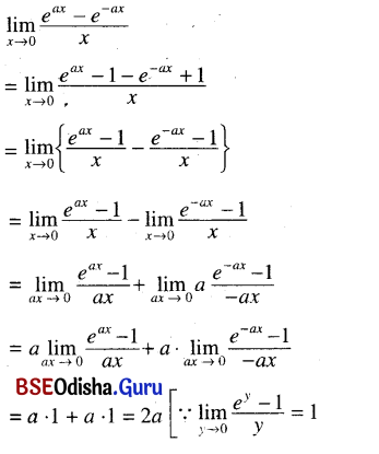 CHSE Odisha Class 11 Math Solutions Chapter 14 Limit and Differentiation Ex 14(c) 41
