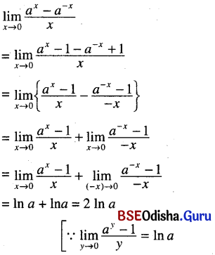 CHSE Odisha Class 11 Math Solutions Chapter 14 Limit and Differentiation Ex 14(c) 46