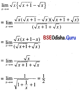 CHSE Odisha Class 11 Math Solutions Chapter 14 Limit and Differentiation Ex 14(c) 66