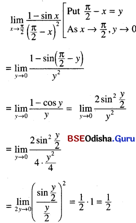 CHSE Odisha Class 11 Math Solutions Chapter 14 Limit and Differentiation Ex 14(c) 7
