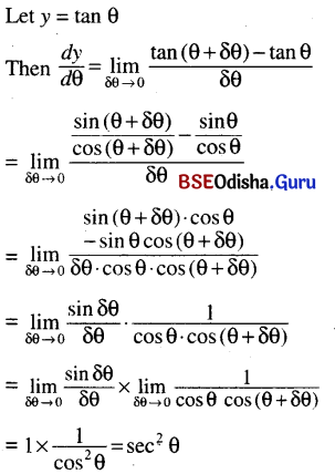CHSE Odisha Class 11 Math Solutions Chapter 14 Limit and Differentiation Ex 14(d) 10