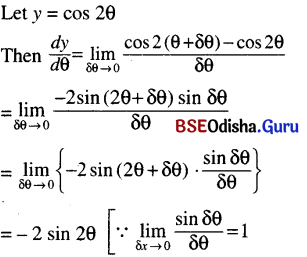 CHSE Odisha Class 11 Math Solutions Chapter 14 Limit and Differentiation Ex 14(d) 11