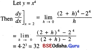 CHSE Odisha Class 11 Math Solutions Chapter 14 Limit and Differentiation Ex 14(d) 13