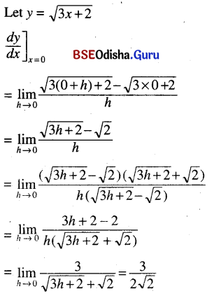CHSE Odisha Class 11 Math Solutions Chapter 14 Limit and Differentiation Ex 14(d) 16