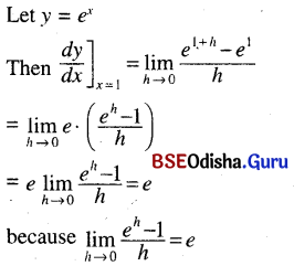 CHSE Odisha Class 11 Math Solutions Chapter 14 Limit and Differentiation Ex 14(d) 18