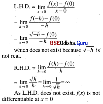 CHSE Odisha Class 11 Math Solutions Chapter 14 Limit and Differentiation Ex 14(d) 21