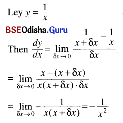 CHSE Odisha Class 11 Math Solutions Chapter 14 Limit and Differentiation Ex 14(d) 3