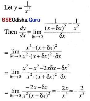 CHSE Odisha Class 11 Math Solutions Chapter 14 Limit and Differentiation Ex 14(d) 5