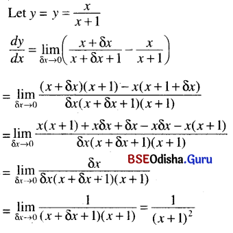 CHSE Odisha Class 11 Math Solutions Chapter 14 Limit and Differentiation Ex 14(d) 6