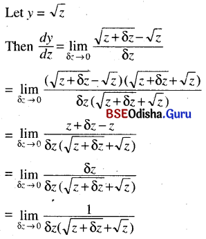 CHSE Odisha Class 11 Math Solutions Chapter 14 Limit and Differentiation Ex 14(d) 9