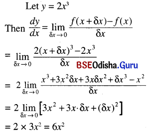 CHSE Odisha Class 11 Math Solutions Chapter 14 Limit and Differentiation Ex 14(d)